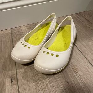 Women’s white crocs